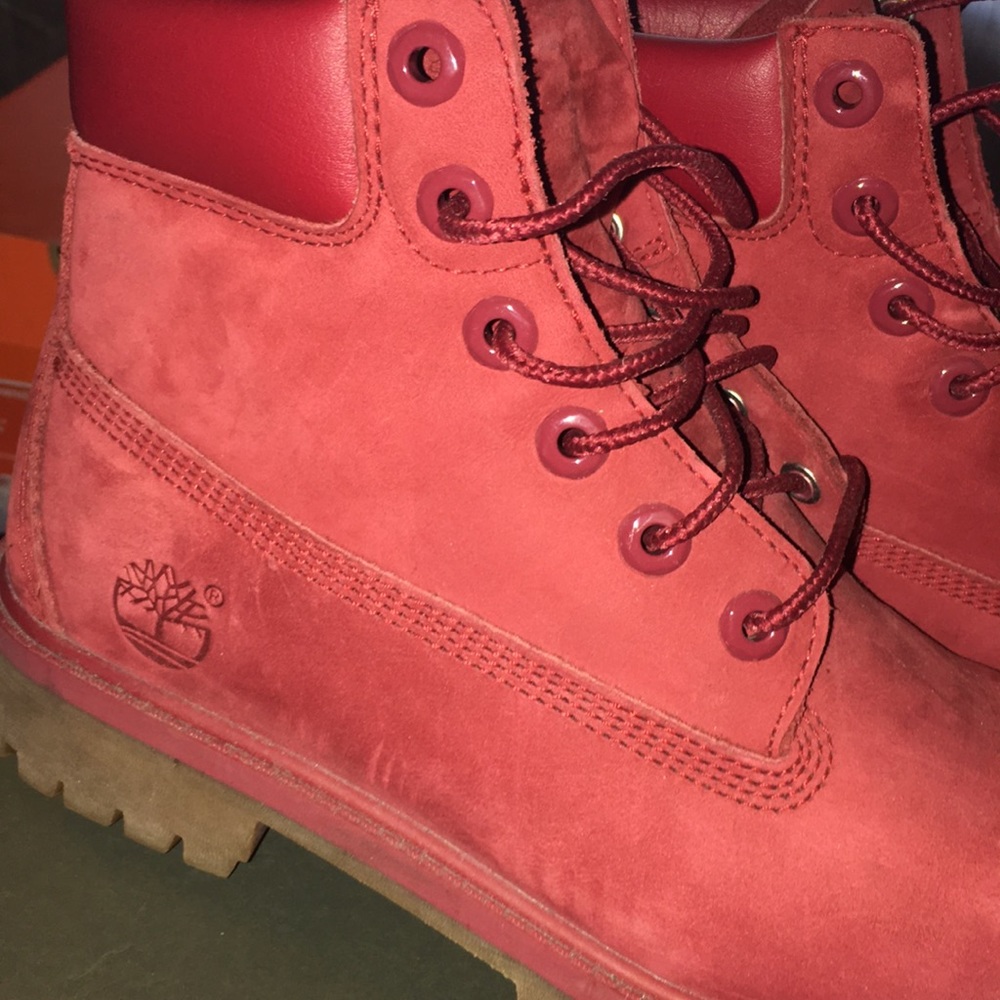 Premium timberland waterproof boot Medium red